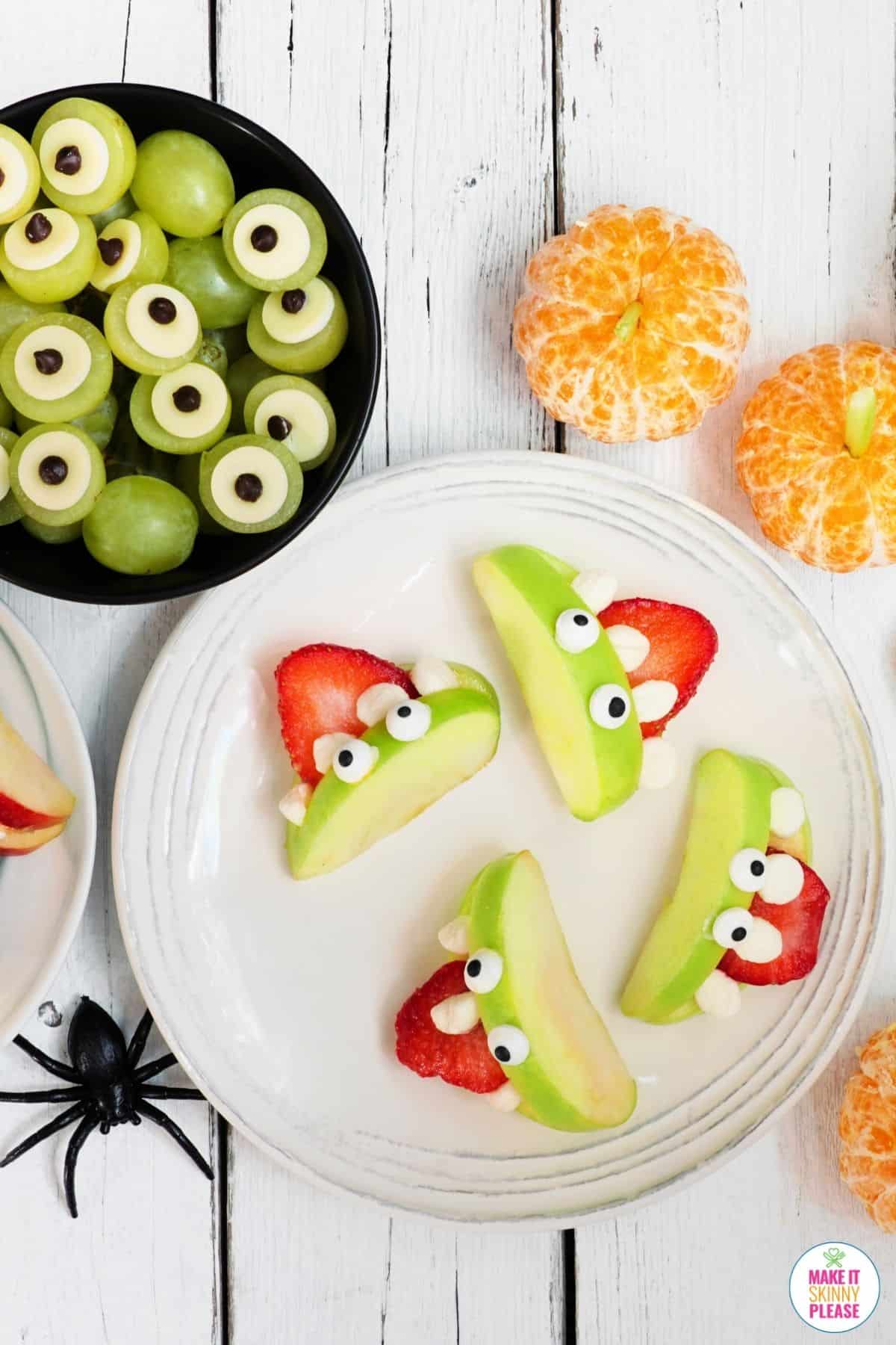 Healthy Halloween Snack Tray •