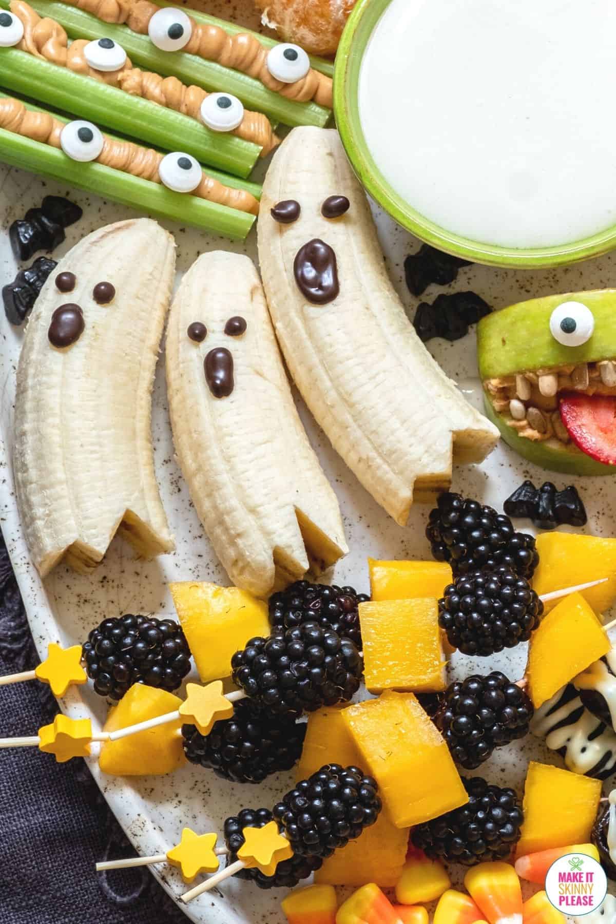 Healthy Halloween Snack Tray •