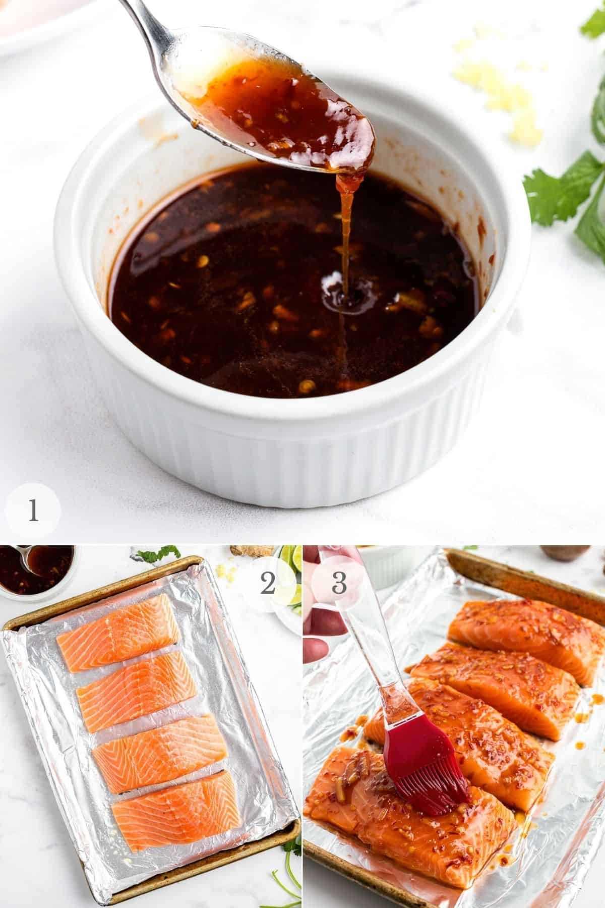 baked salmon recipe steps 1-3