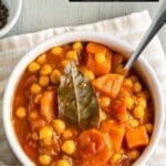 chickpea vegetable stew with title