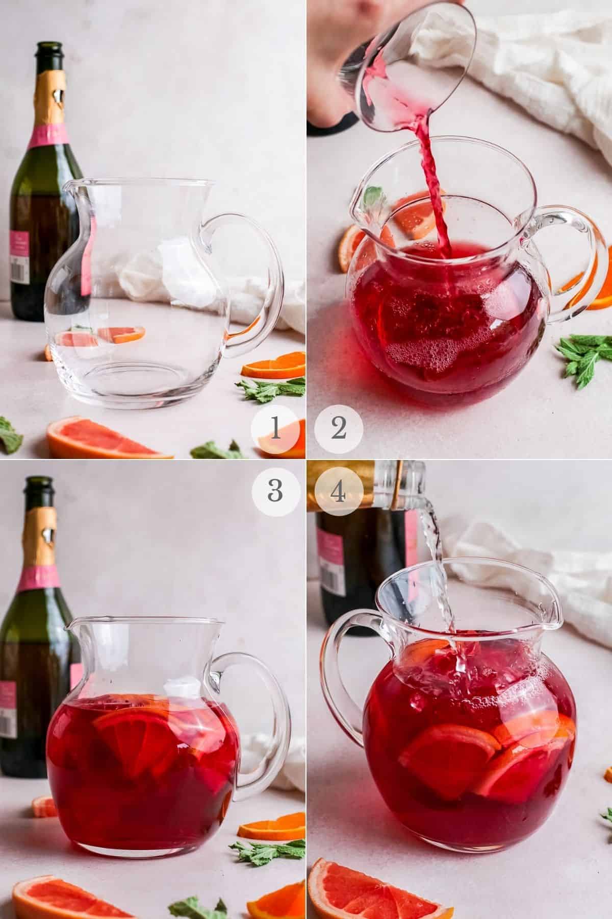 champagne punch recipe steps 1-4