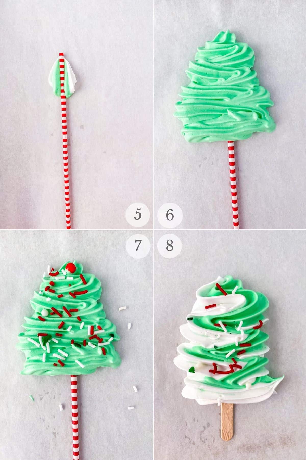 how to make meringues on a stick steps 5-8