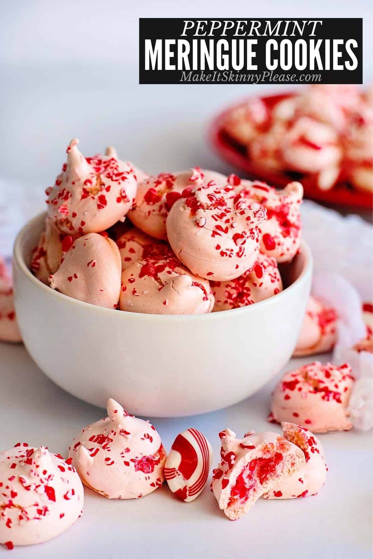 peppermint meringues with title overlay