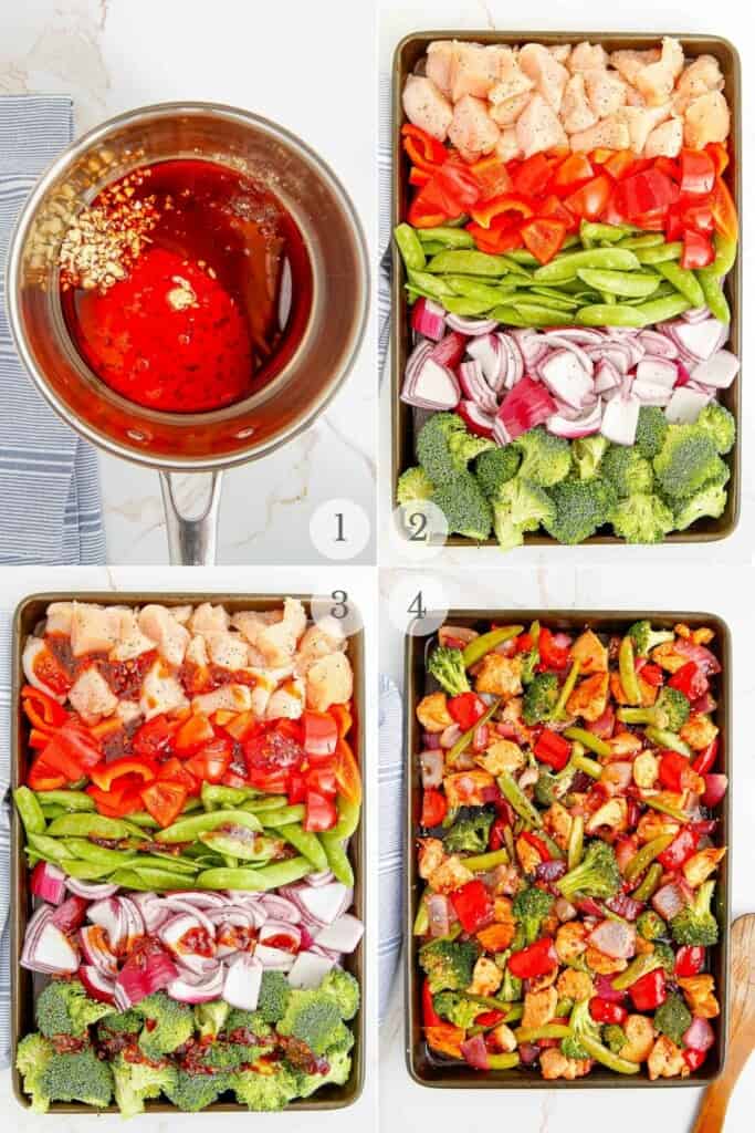 sweet chili chicken recipe steps 1-4