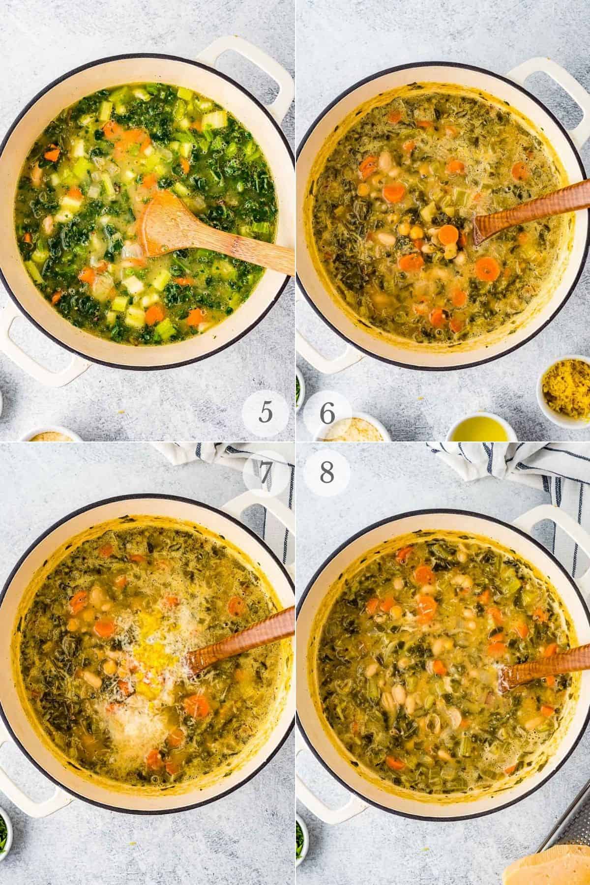 kale and bean soup recipe steps 5-8
