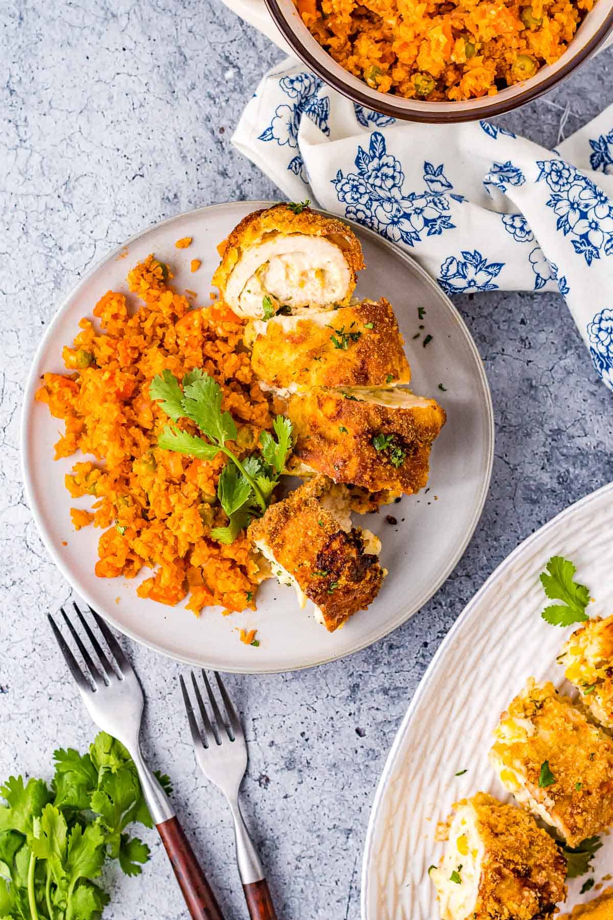 mexican cauliflower rice on plate