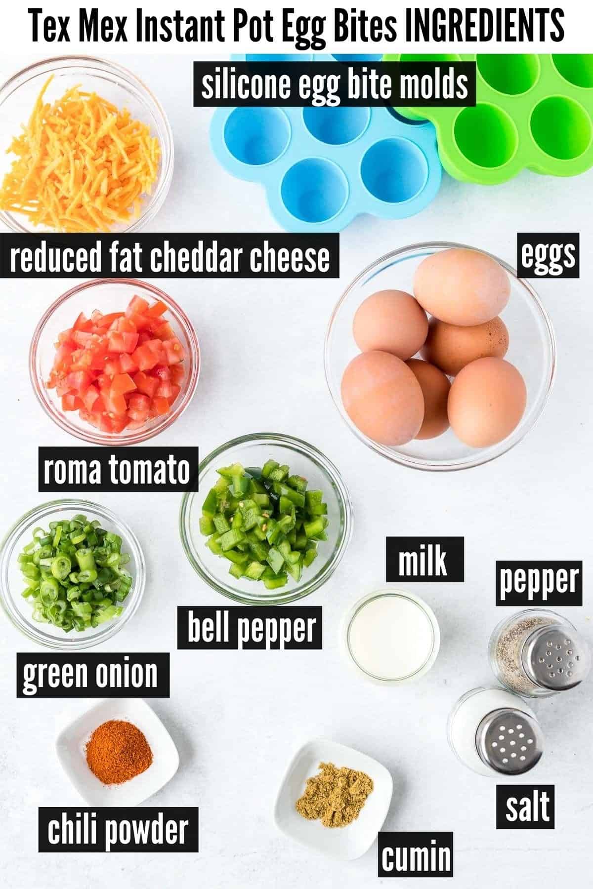 instant pot egg bites labelled ingredients