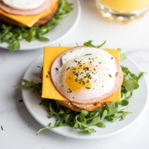 air fryer poached eggs on plate