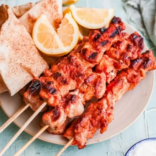 Lebanese chicken outlet skewers