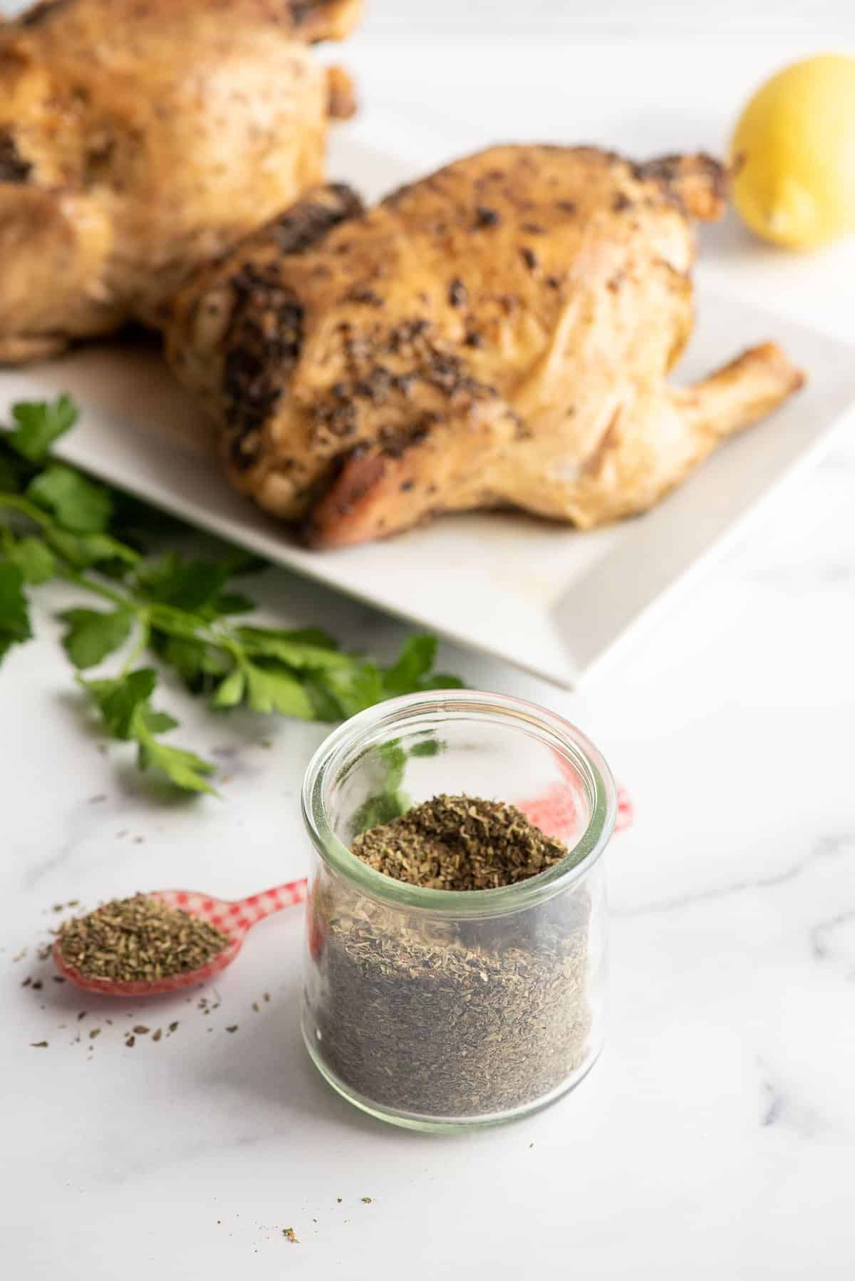poultry seasoning with cornish hens side