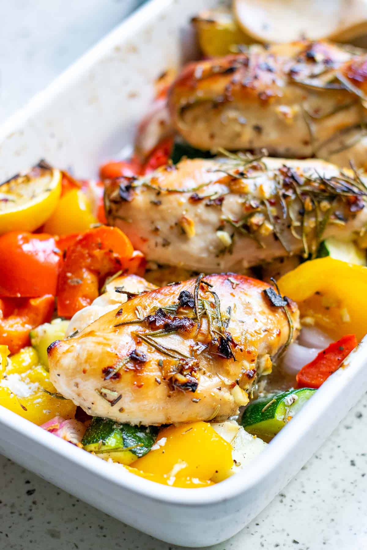 roasted chicken with vegetables cooked