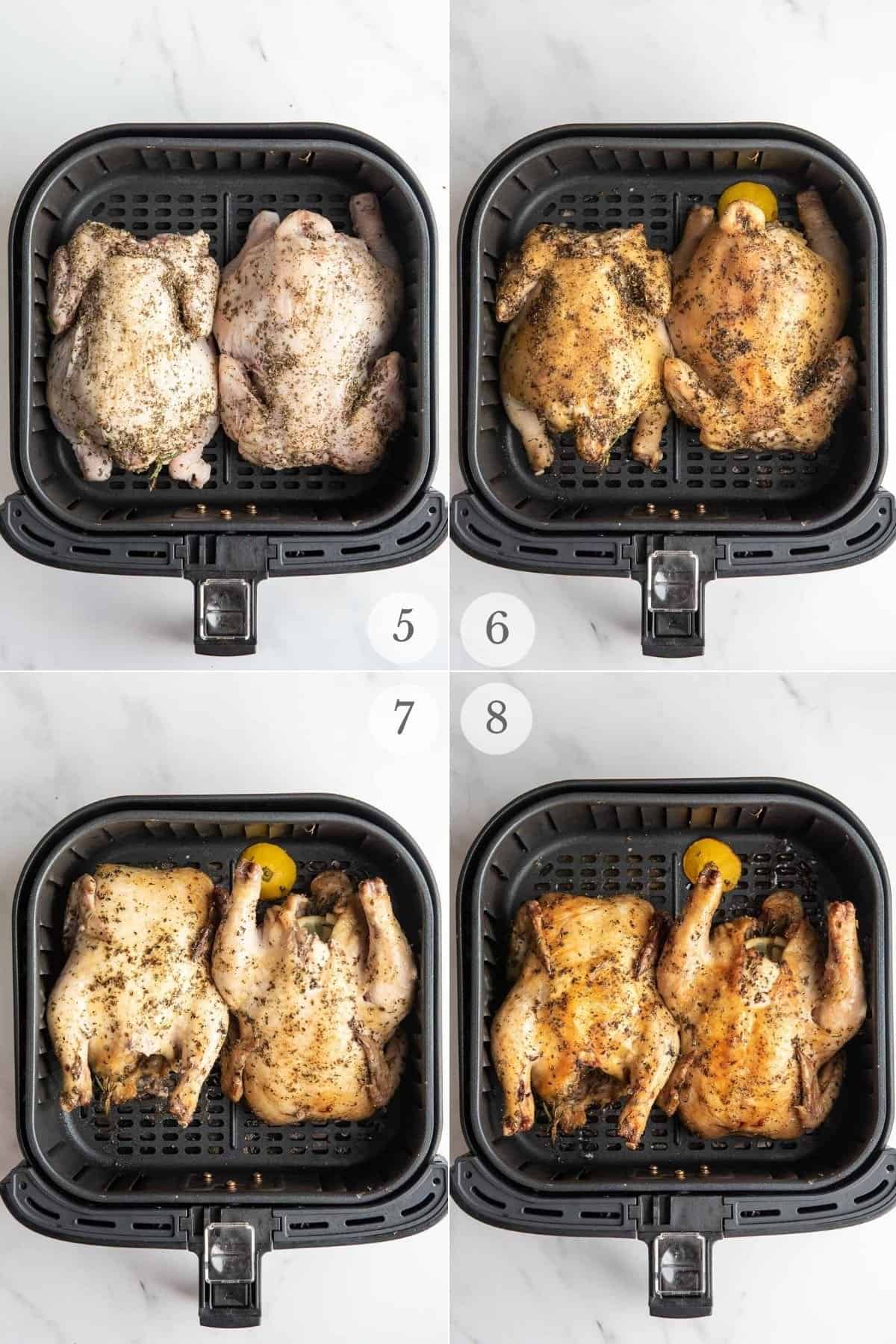 air fryer cornish hens recipe steps 5-8