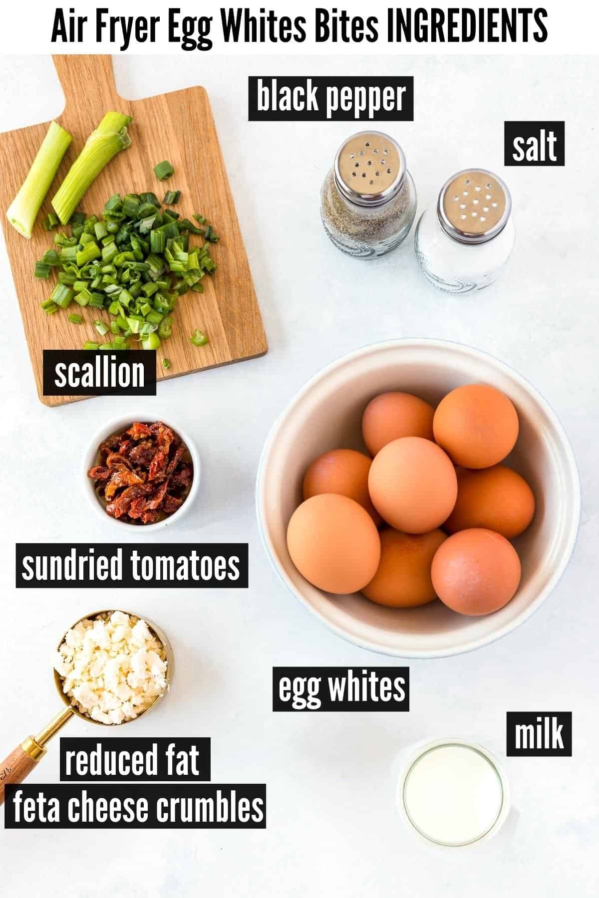 air fryer egg bites labelled ingredients