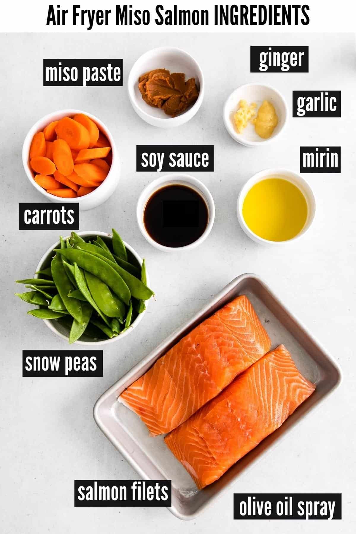 air fryer miso salmon labelled ingredients