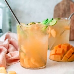 mango margaritas from the side