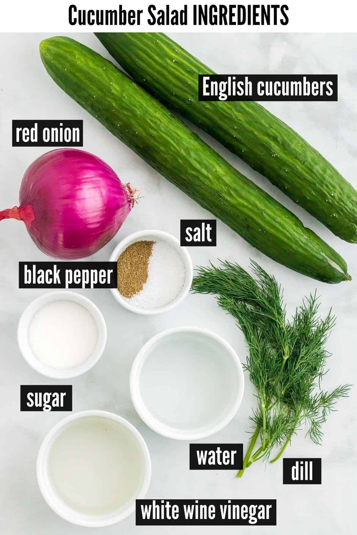 cucumber salad labelled ingredients.