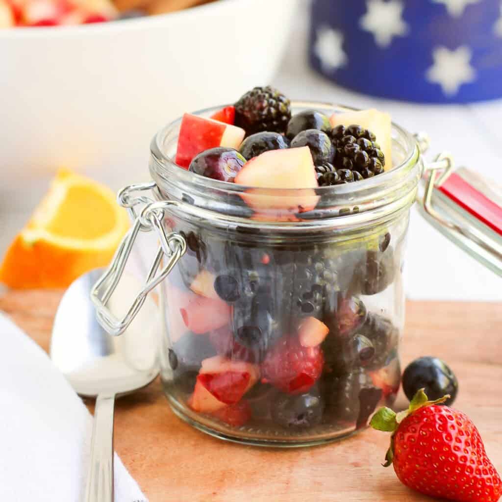 Red White and Blue Fruit Salad - Make It Skinny Please