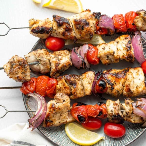 Mediterranean Grilled Chicken Skewers - Make It Skinny Please