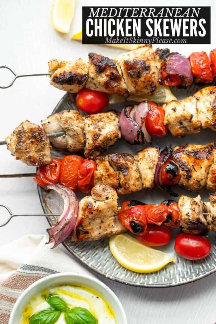 Mediterranean Grilled Chicken Skewers Make It Skinny Please