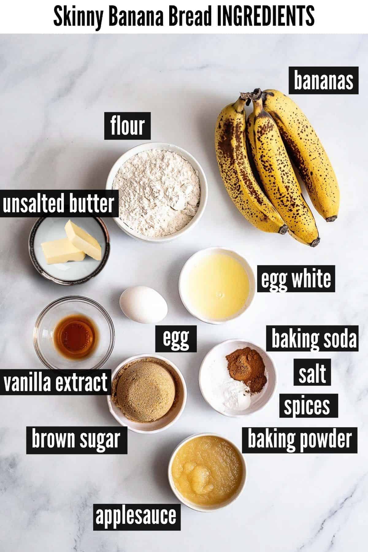 skinny banana bread ingredients