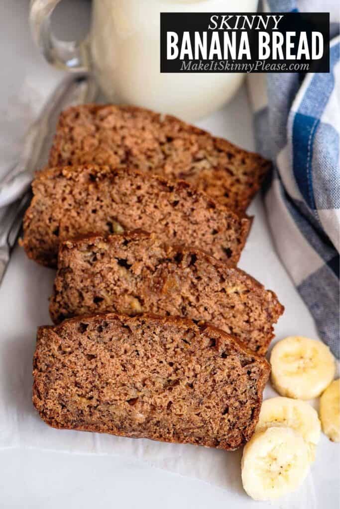 Skinny low calorie Banana Bread recipe - Make It Skinny Please