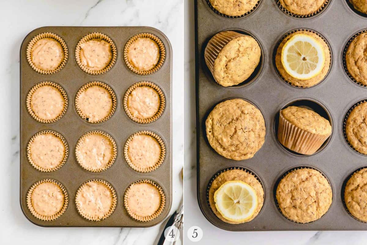 skinny lemon muffins recipe steps 4-5.