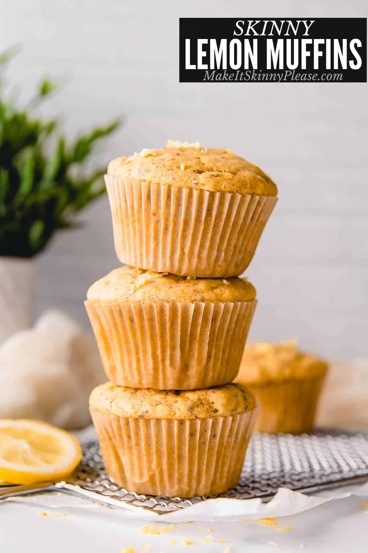 skinny lemon muffins stacked 3.