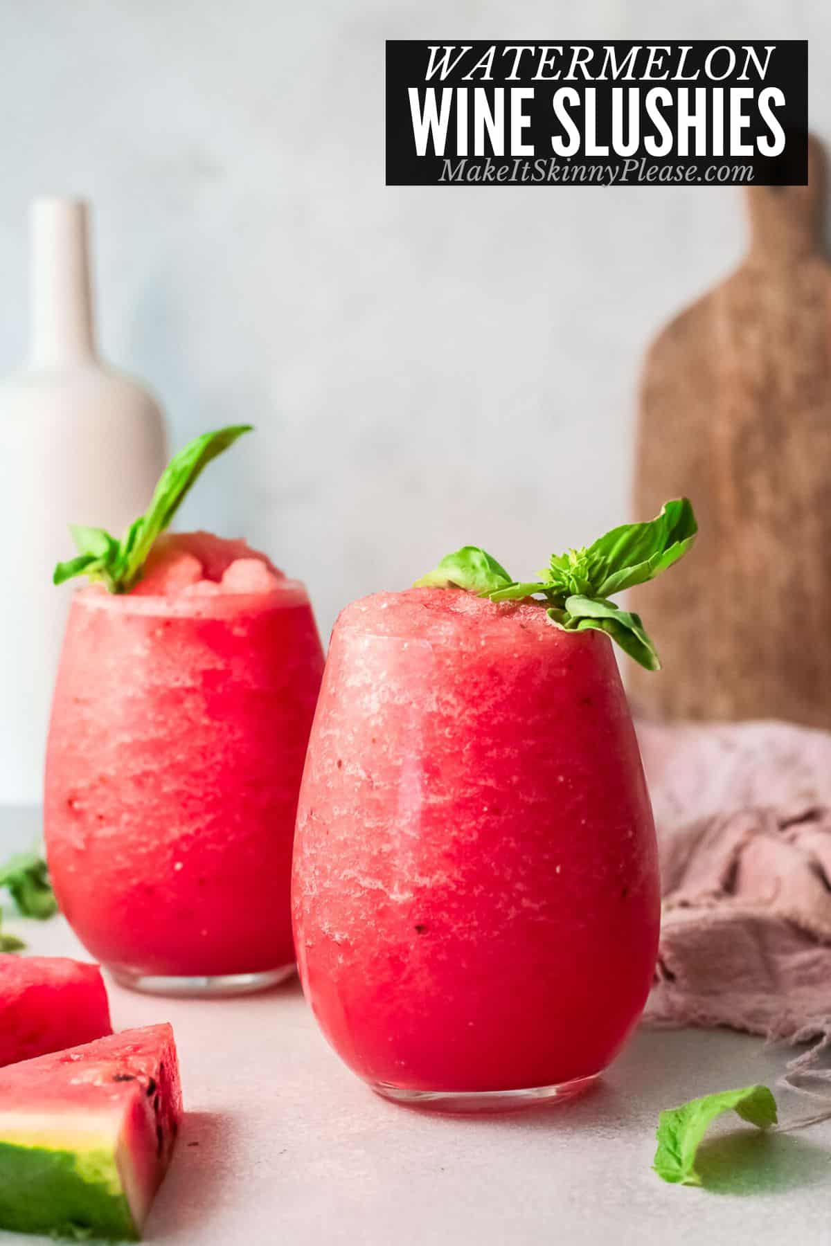 Watermelon White Wine Slushies