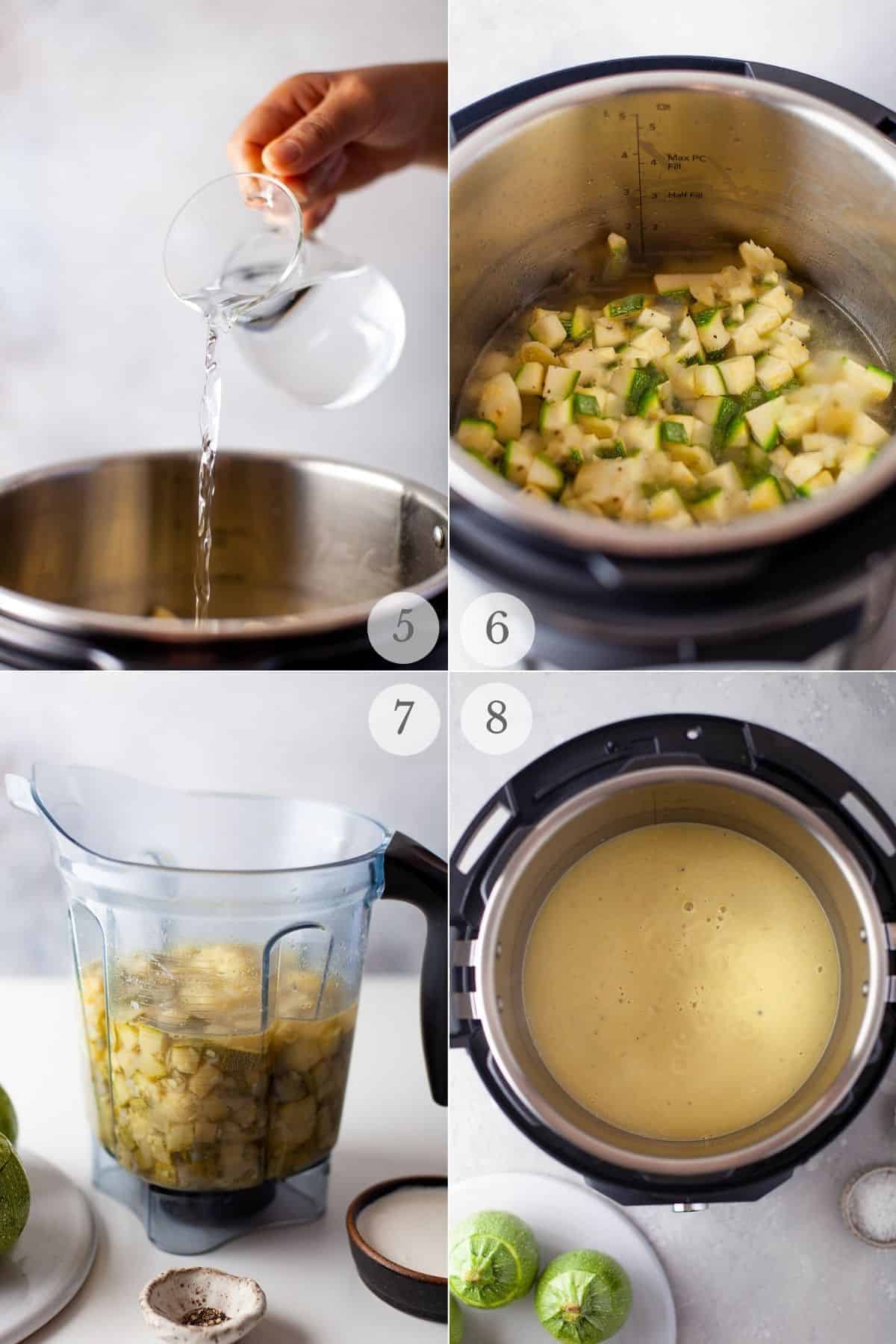 zucchini soup recipe steps 5-8