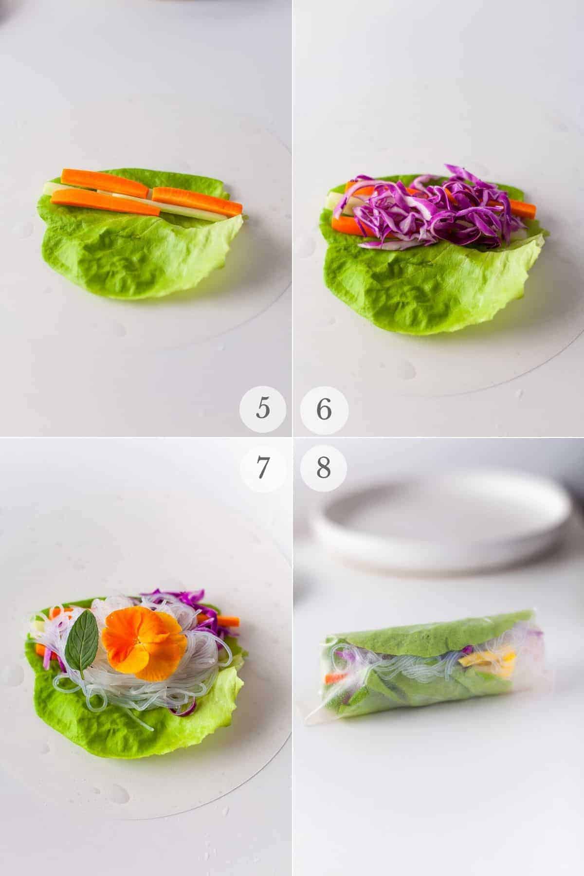 how to make fresh spring rolls recipe steps 5-8