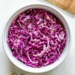 red cabbage slaw square