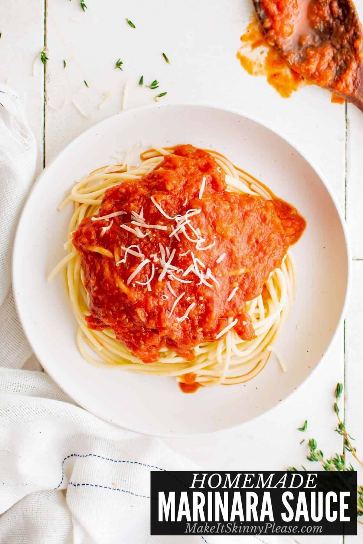 homemade marinara sauce title