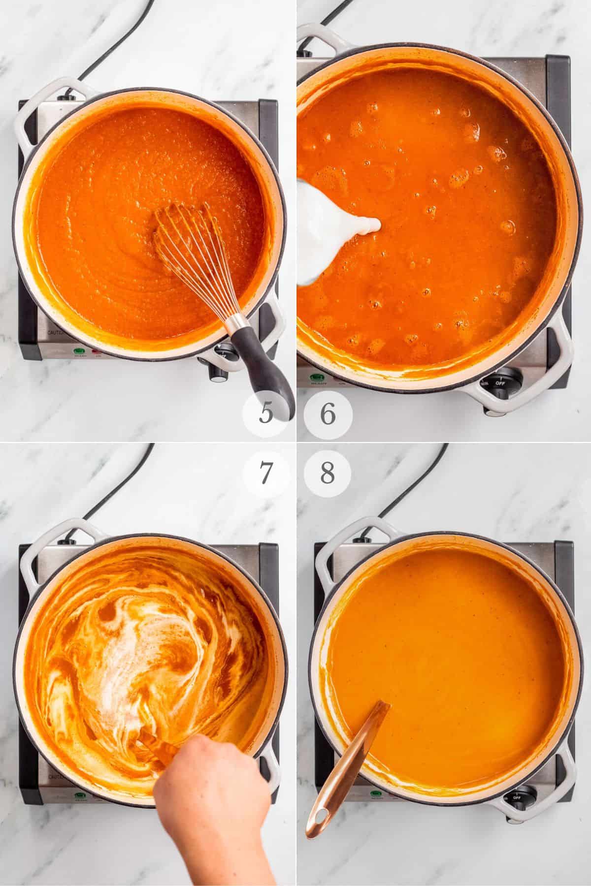 pumpkin curry soup recipe steps 5-8.