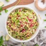 shaved brussels sprouts salad from above cropped.