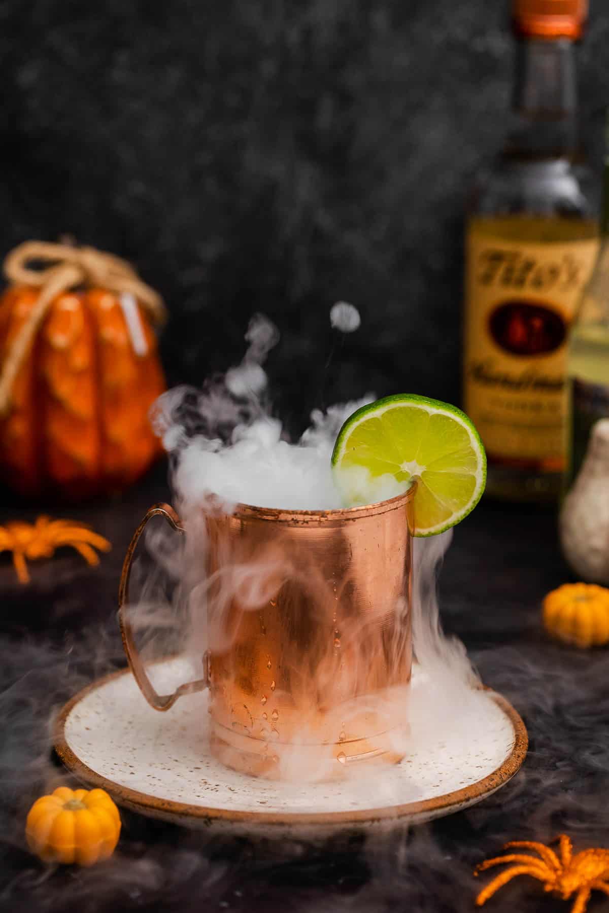 skinny moscow mule for Halloween close up.