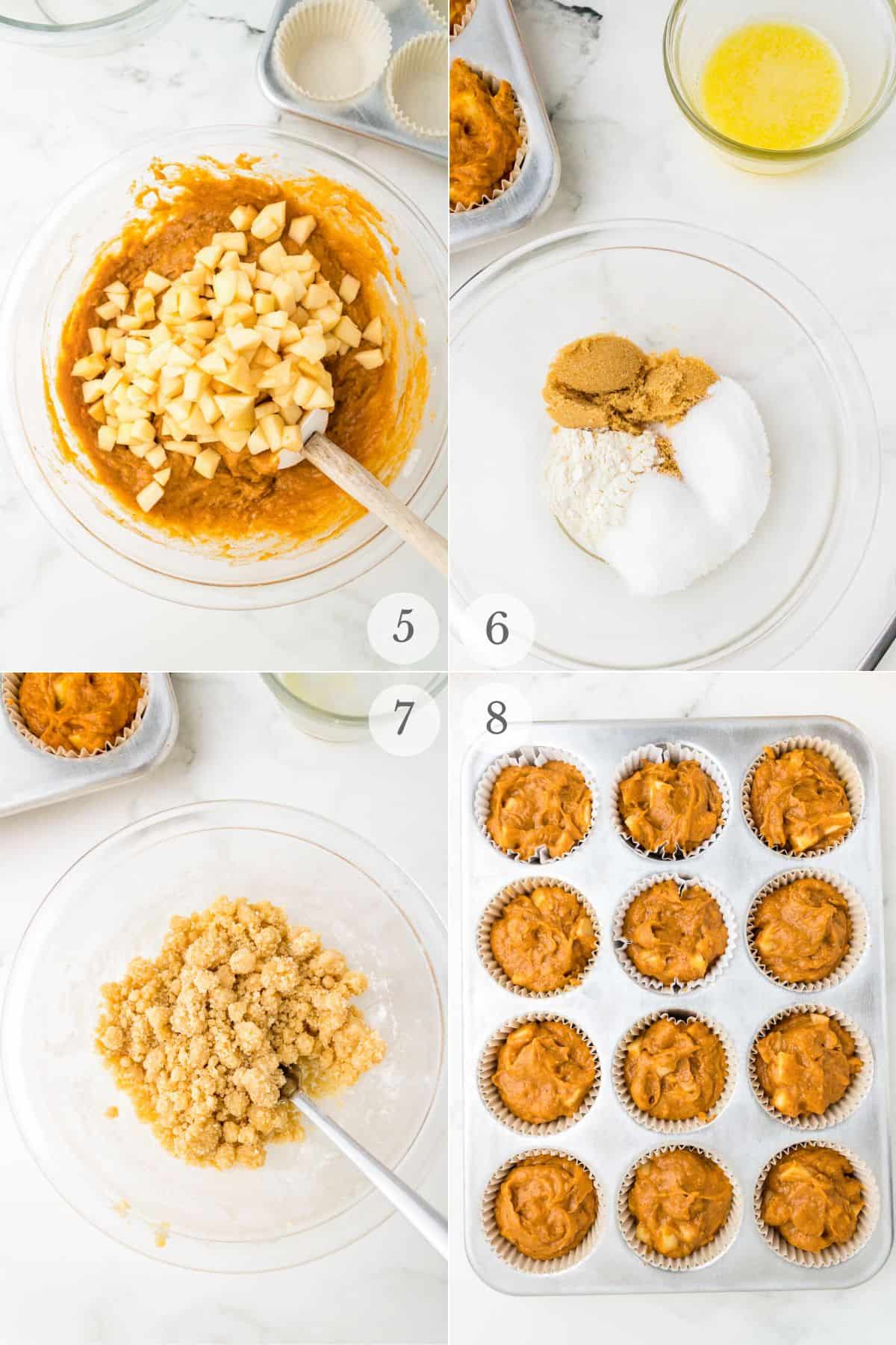 skinny pumpkin apple muffins recipe steps 5-8.