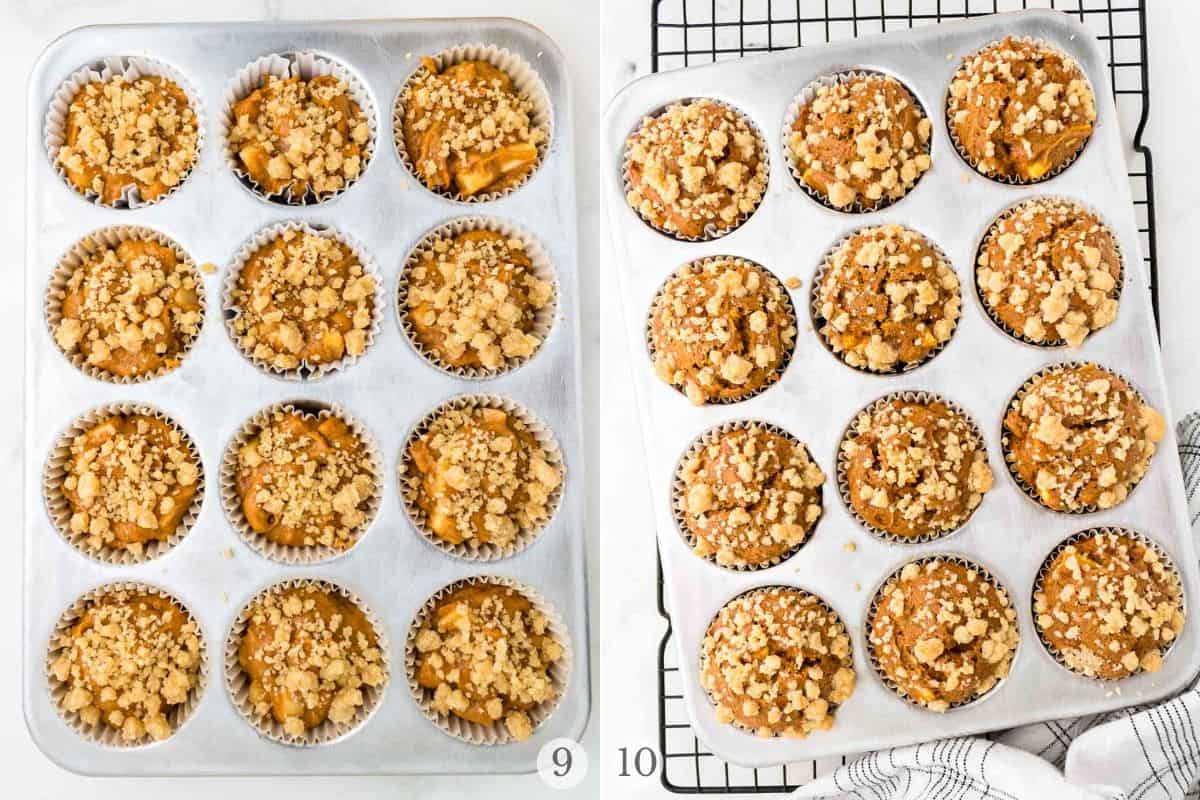 skinny pumpkin apple muffins recipe steps 9-10.