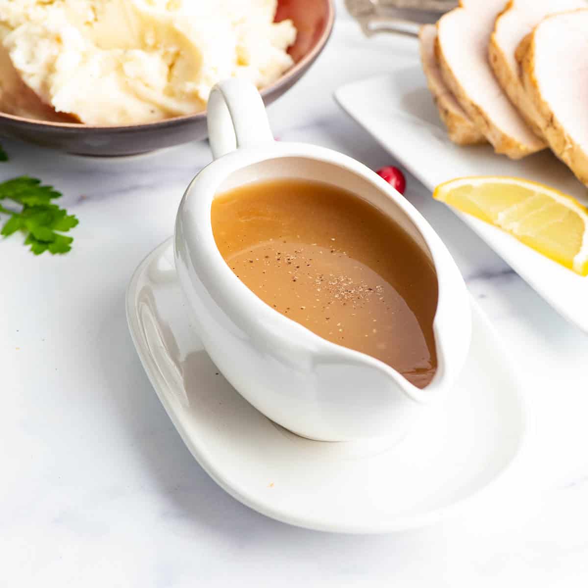 Apple Cider Gravy (low calorie gravy recipe) Make It Skinny Please