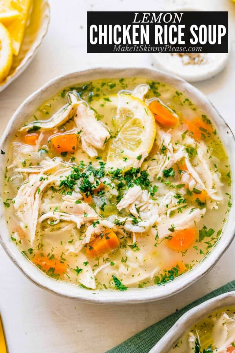 Lemon Chicken Rice Soup - Make It Skinny Please