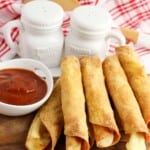 air fryer pizza roll ups with sauce.
