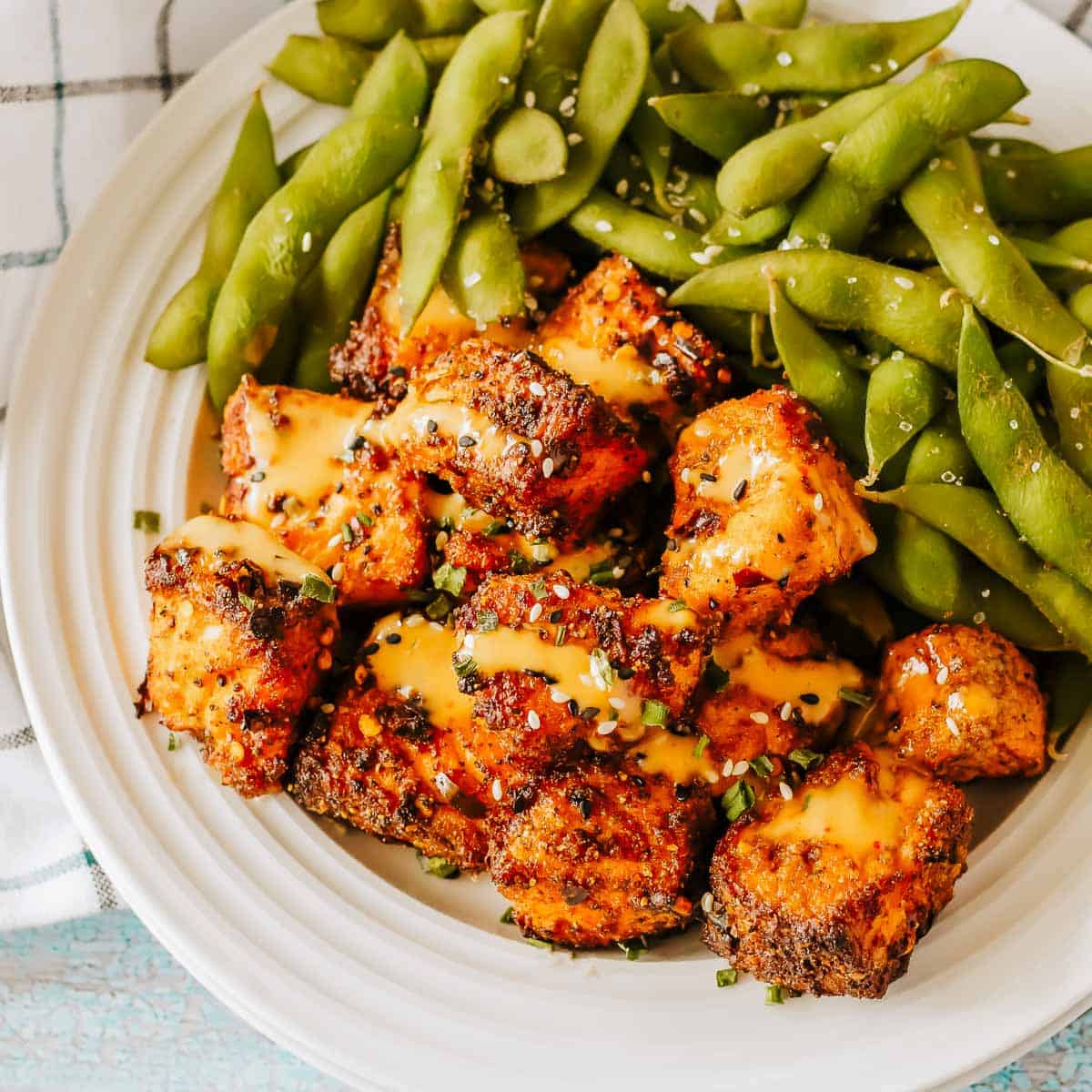 Air Fryer Salmon Bites - The Skinnyish Dish