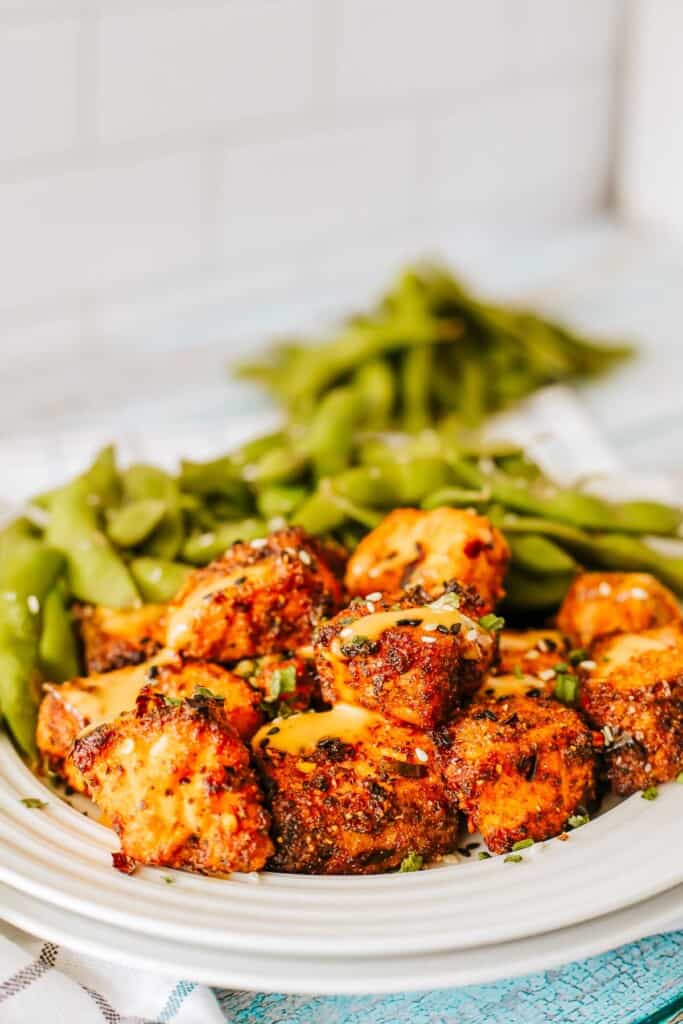 Easy Air Fryer Salmon Bites recipe - Make It Skinny Please