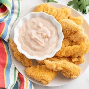 bang bang sauce with chicken tenders crop.