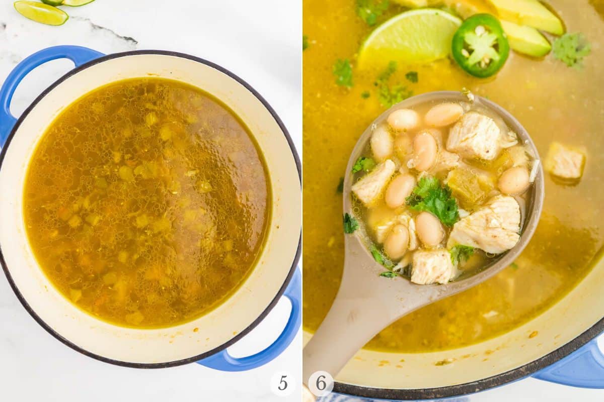 green chile chicken soup recipe steps 5-6
