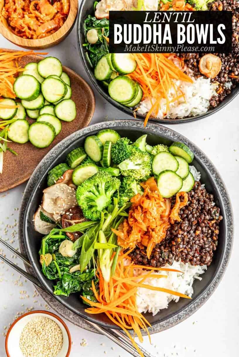 buddha bowls from overhead.