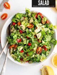 arabic salad in a white bowl